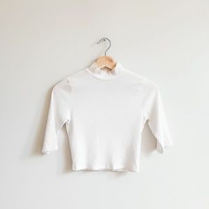 The Reformation Mock Neck Top in White | NWOT
